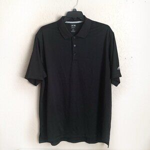 Adidas Polo Shirt Mens 2XL Black Embroidered Logo  Business Casual Weekend‎ Golf